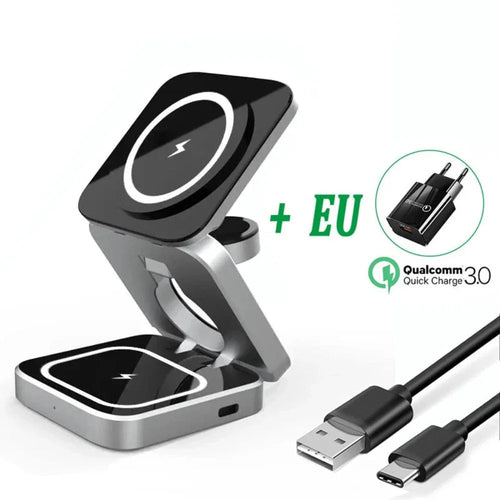 NestFold — Foldable 3-in-1 Wireless Charging Stand