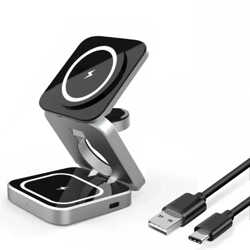 NestFold — Foldable 3-in-1 Wireless Charging Stand
