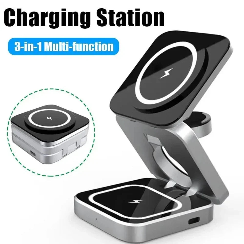NestFold — Foldable 3-in-1 Wireless Charging Stand