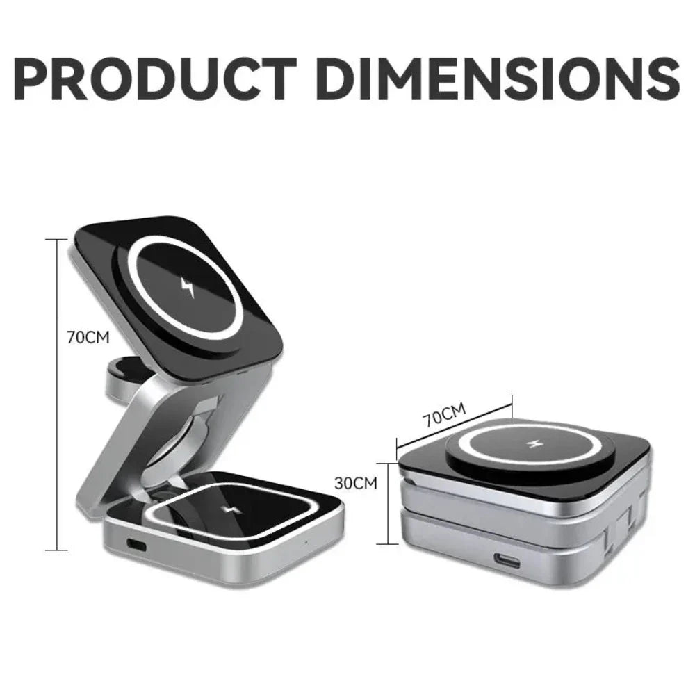 NestFold — Foldable 3-in-1 Wireless Charging Stand
