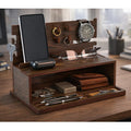 Wooden Docking Station Desk Organizer