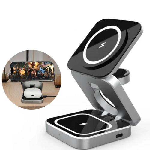 NestFold — Foldable 3-in-1 Wireless Charging Stand